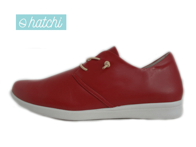 hatchi(ハッチ) 7502 RED 赤いこと【レディース】 コンフォートシューズ/心地よいシューズ/スリッポンタイプ 【本革】 幅ひろい4E腹積もり 【天然ゴムスピード競技】【日本製】 心地よい/好いたらしい/お上さん靴/亭主持ち/母の日/差し上げ物