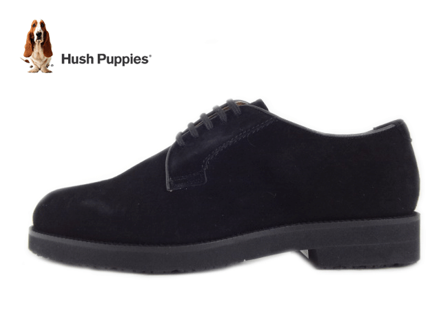 Hush Puppies(ハッシュパピー)M-120T BLACK ブラック 【メンズ】 カジュアルシューズ/レースアップ/プレーントゥ 【定番デザイン】 コンフォートシューズ 【アメリカントラッド】 幅広3E 【セメント製法】【日本製】 撥水加工 本革 紳士靴｜My　shoes