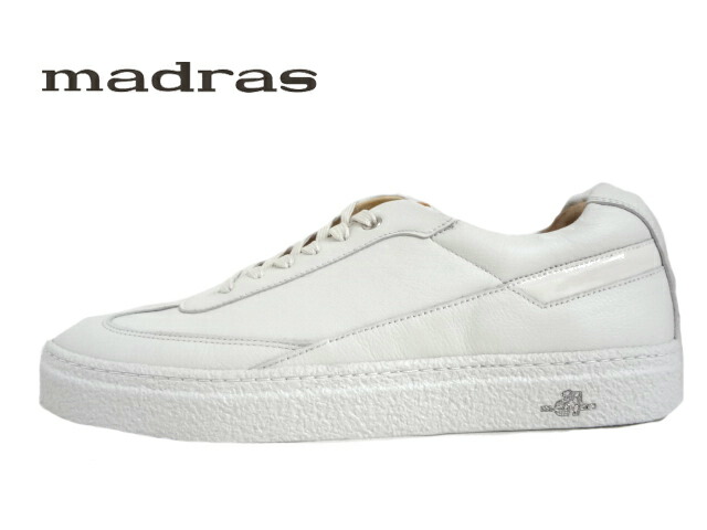madras(マドラス)M507MT WHITE/ホワイト【2024SS】【紳士靴】メンズスニーカー レザースニーカー 大人カジュアル レースアップシューズ 仕事 カジュアル コンフォート