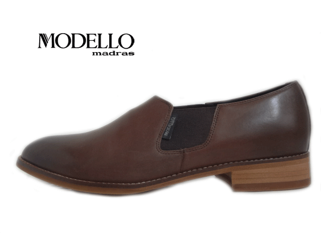 MODELLO madras(モデロマドラス) DM3402 ダークブラウン メンズ 紳士靴 スリッポン【現品限り】【25.5cmのみ】 カバロス加工 抗ウイルス 抗菌加工 衝撃吸収 接触冷感 マドラス※専用ケース無し