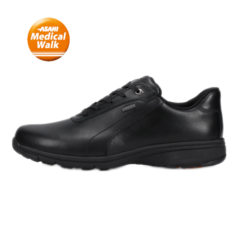 ASAHI(アサヒ）MEDICALWALK-MF 医学的ウォーク GT M025 KV78462 BLACK 黒いこと【医学的ウォーク】【GORE-TEX】 膝の止めること 雨合羽 防滑 軽さ メンズスニーカー 片方チャック付き添い人 幅ひろい4E ウォーキングシューズ 成人男性靴