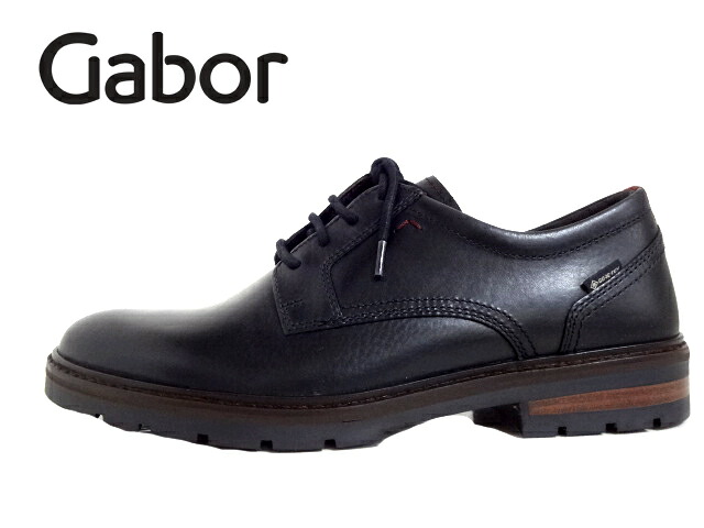 Gabor(ガボール)1053.50.01 BLACK ブラック【ガボール】【紳士靴】GORETEXレースアップシューズ メンズコンフォートシューズ 雨の日 ゴアテックス レースアップシューズ ドイツ老舗ブランド カジュアル 紳士カジュアル|My shoes
