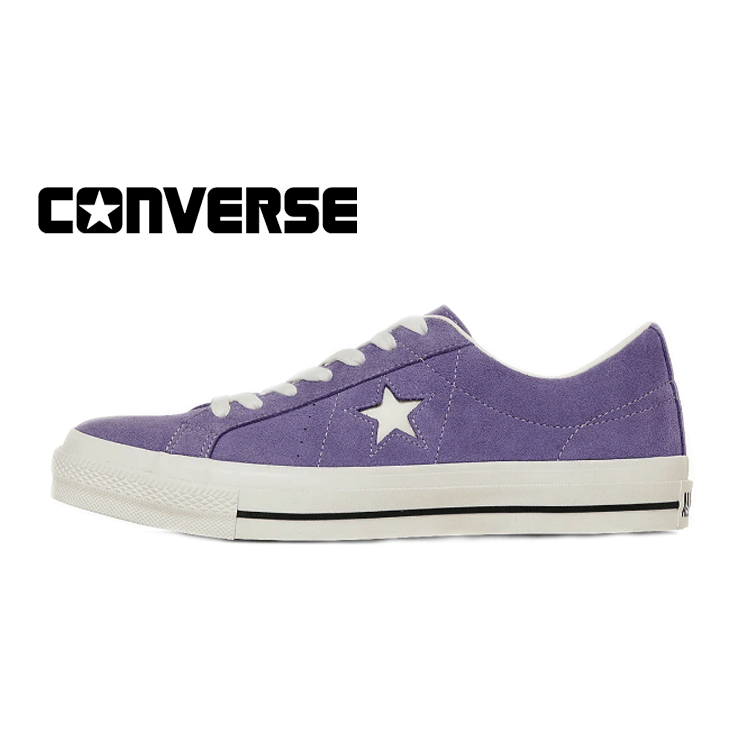 CONVERSE ONE STAR SUEDE(コンバース 壱はやりっ児 スエードクロス)PURPLE パープル【メンズ】 カラーアレンジモデル 古典派音楽感 密集してウレタン質問用紙とE.V.A.の二層社会システムのインソール 置き目代わりになる店
