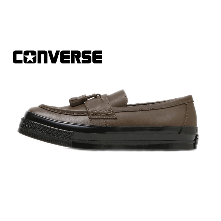 CONVERSE ALL STAR SQUARETOE LOAFER(コンバース オールスター スクエアトウ ローファー)1SE902 DBR/BLK ダークブラウン/ブラック 31316980210 【2026SS】メンズ パターンアレンジモデル 上質なスムースレザー タッセルパーツ正規代理店|My shoes