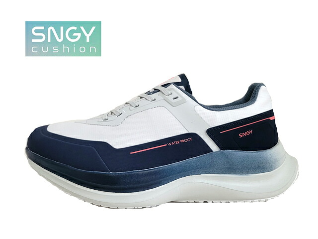 moonstar(ムーンスター)SNGY UV04 WHITE NAVY/ホワイトネイビー【2026SS】【春夏新作】【お買い得】メンズ レディース ユニセックス スニーカー ウォーキングシューズ 透湿防水 厚底 3E 抗菌防臭 キングサイズ有 通勤 シナジークッション
