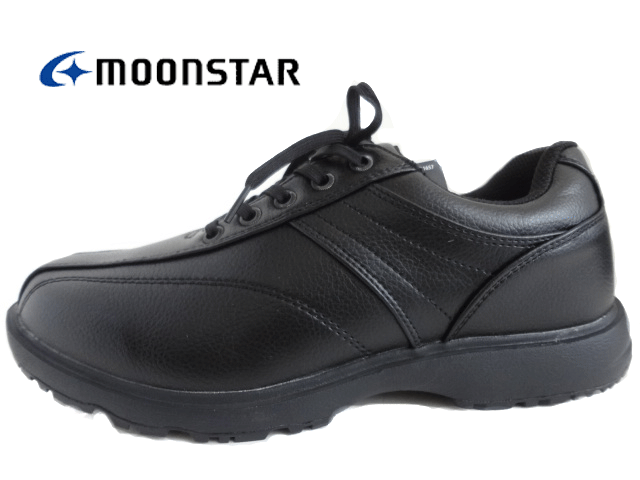 MOON STAR(ムーンスター) MS RP005 ブラック/BLACK 【メンズ】 ウォーキングシューズ 【Ag+抗菌防臭】 防水設計(4cm×4時間防水) 【幅広4E】 サイドファスナー 【衝撃吸収】 サラリーナ 【高反発弾性ソール】 タウンユース