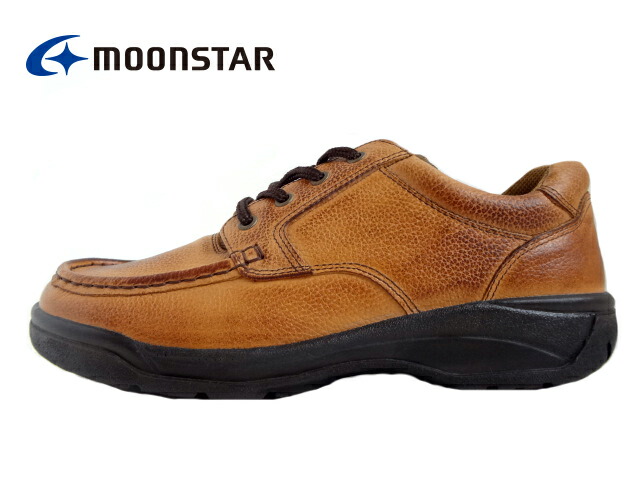 moonstar(ムーンスター)SP8922 ブラウンカタ【紳士靴】【ロングセラー商品】メンズ コンフォートシューズ 3E 撥水加工 ファスナー付 レースアップシューズ 本革紳士靴 カジュアルシューズ