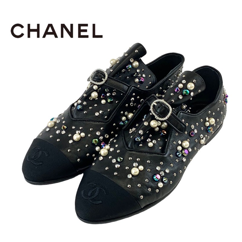 すぐったレディース福袋 Chanel シャネル ブラック パール装飾 靴