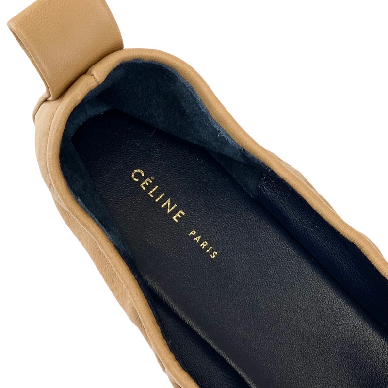 未使用 セリーヌ CELINE プレゼント レザー フラットシューズ ギフト