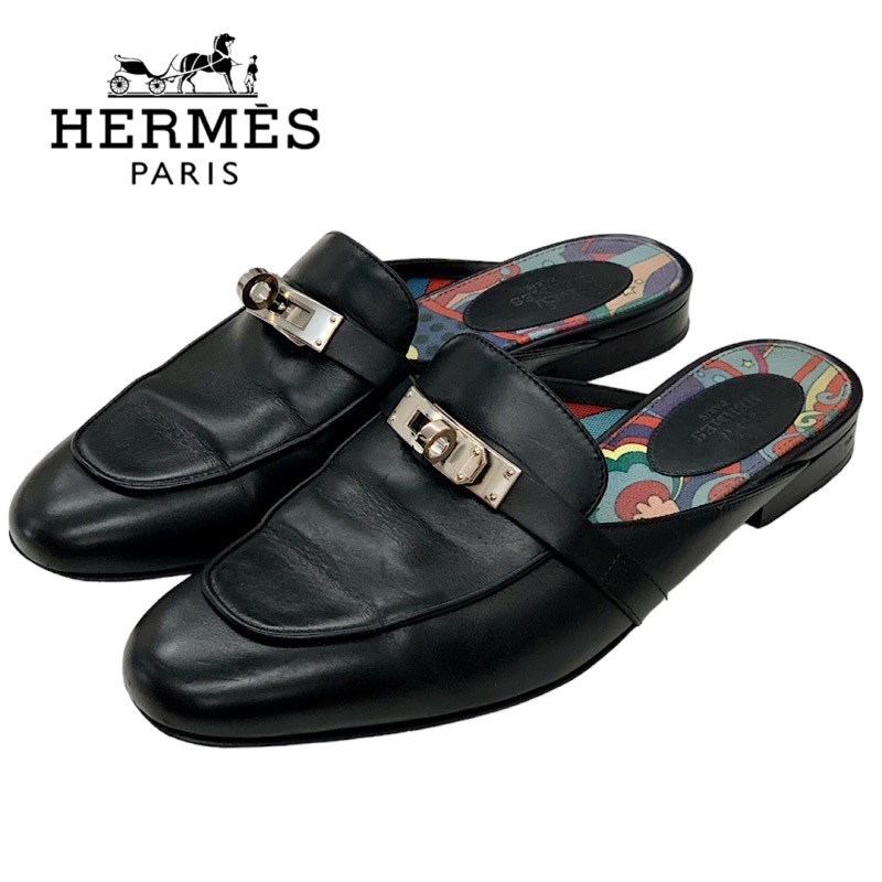 最終お値下げ　エルメス オズ　ミュール　サンダル レザーブラック　37 ミュール 《オズ》 | Hermès - エルメス-公式サイト