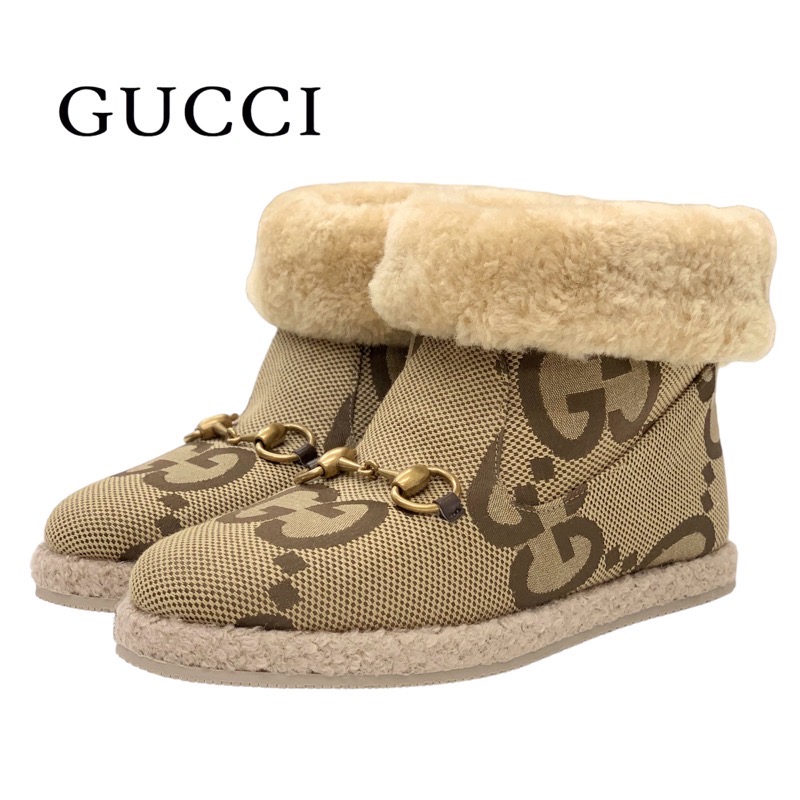 楽天市場】未使用 グッチ GUCCI ブーツ ショートブーツ ムートン