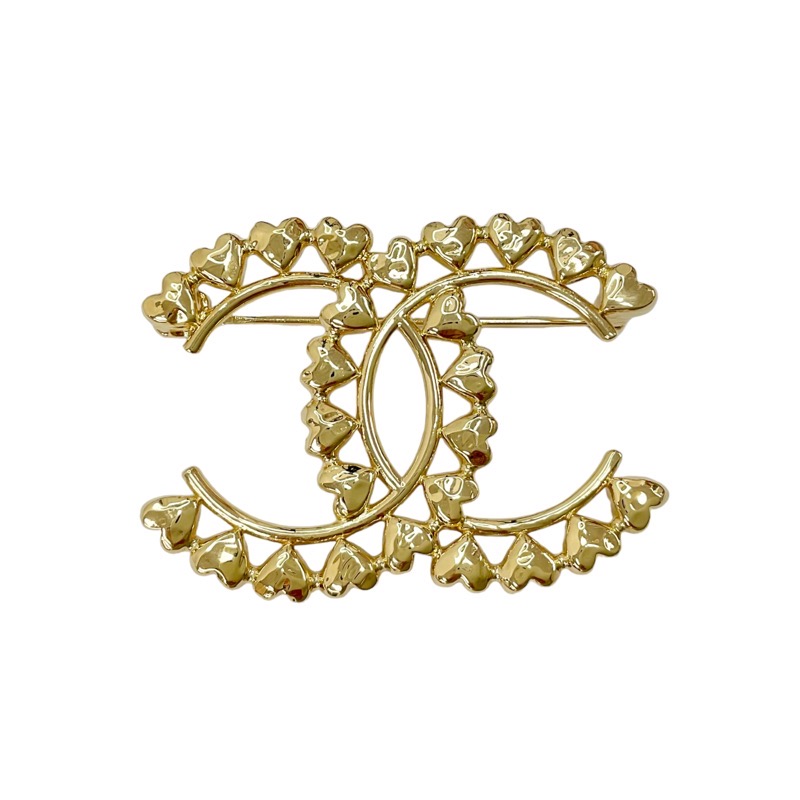 【ハートがアクセントに☆ギフトにも】 CHANEL CCロゴ ブローチ 個性的【CHANEL】カニモチーフ ハート CCロゴ ブローチ (CHANEL