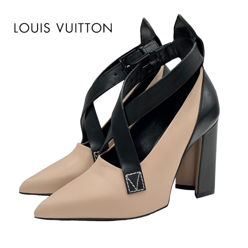 美品　ルイ・ヴィトン マルチカラー モノグラム パンプス レディース 白　花 24_01_07_c_23798a.jpg