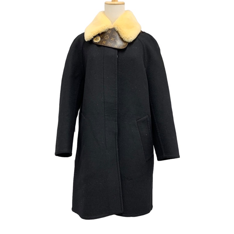 ルイ・ヴィトン ウール ナイロン切り替えコート　サイズ36 LOUIS VUITTON ルイヴィトン コート レディース 36 モノグラム