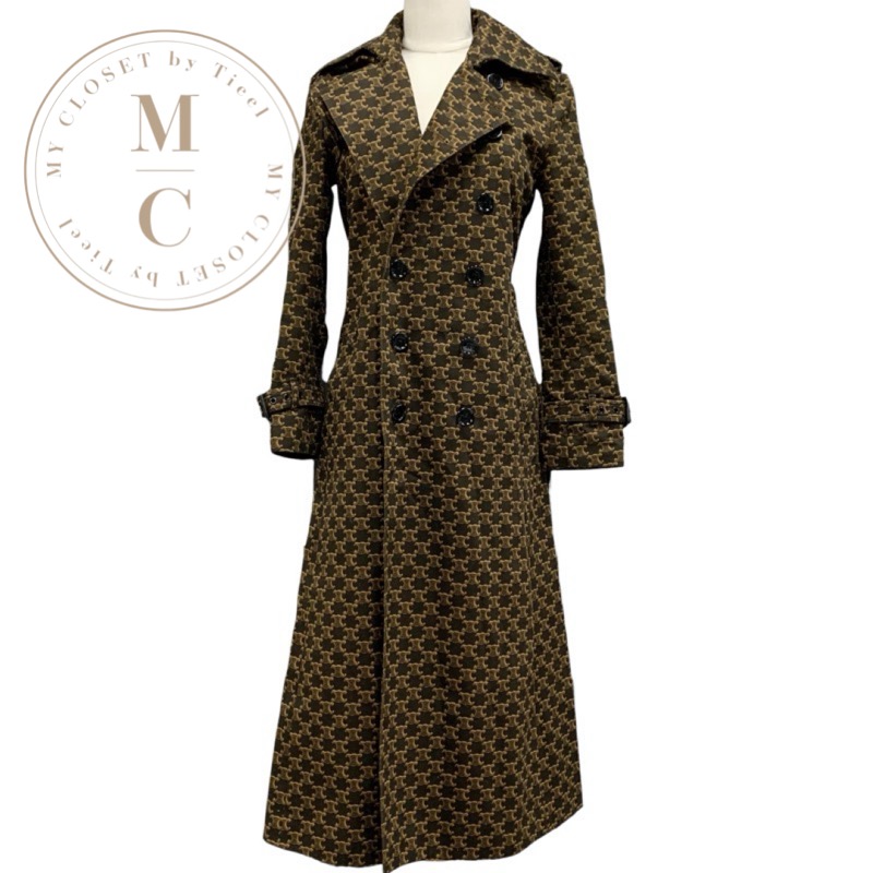 楽天市場】CELINE セリーヌ トレンチコート ウール ポリエステル