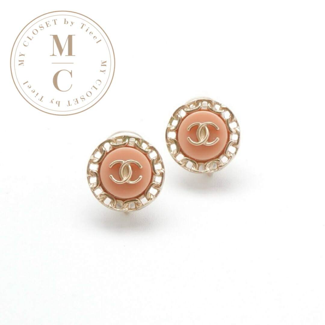 楽天市場】CHANEL シャネル D23C ボタンピアス 丸 サークル