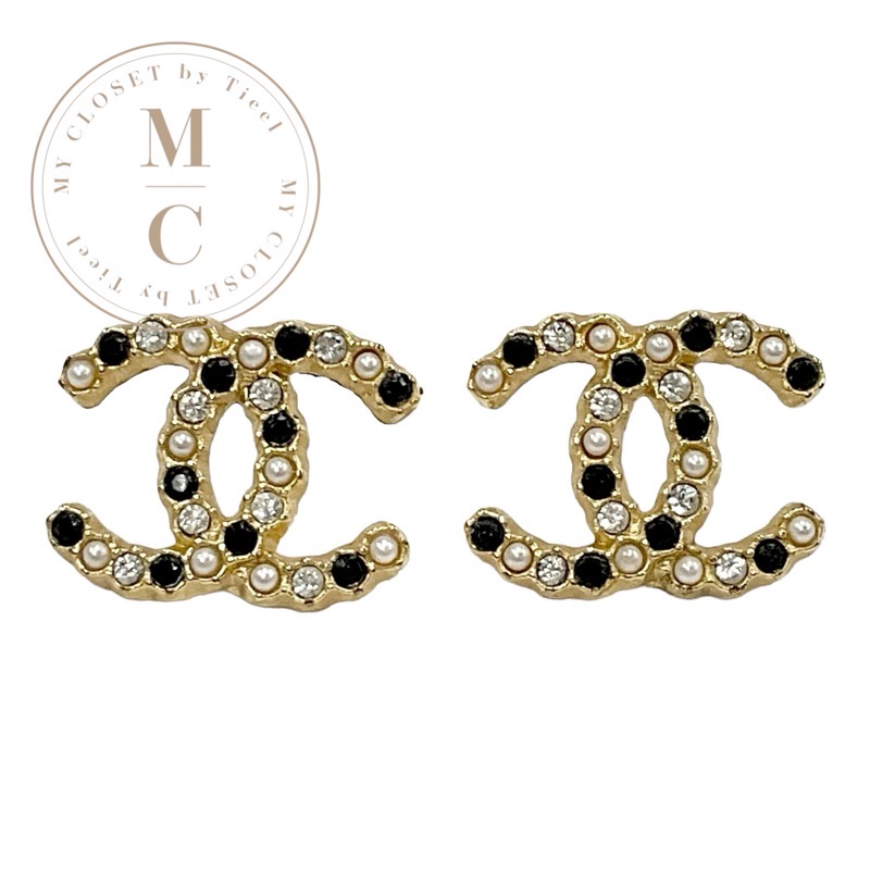 楽天市場】CHANEL シャネルレディースピアスシャンパンゴールドCC