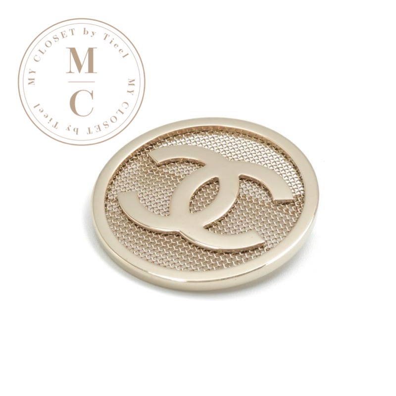 シャネル CHANEL ブローチ コサージュ ゴールド ココマーク サークル