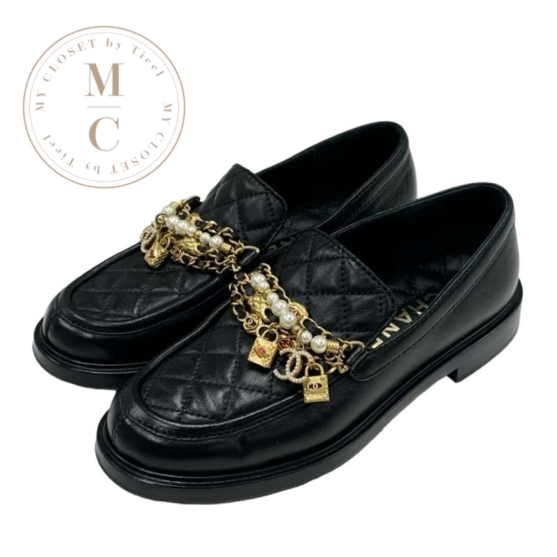 楽天市場】シャネル CHANEL ローファー 革靴 オペラシューズ フラット