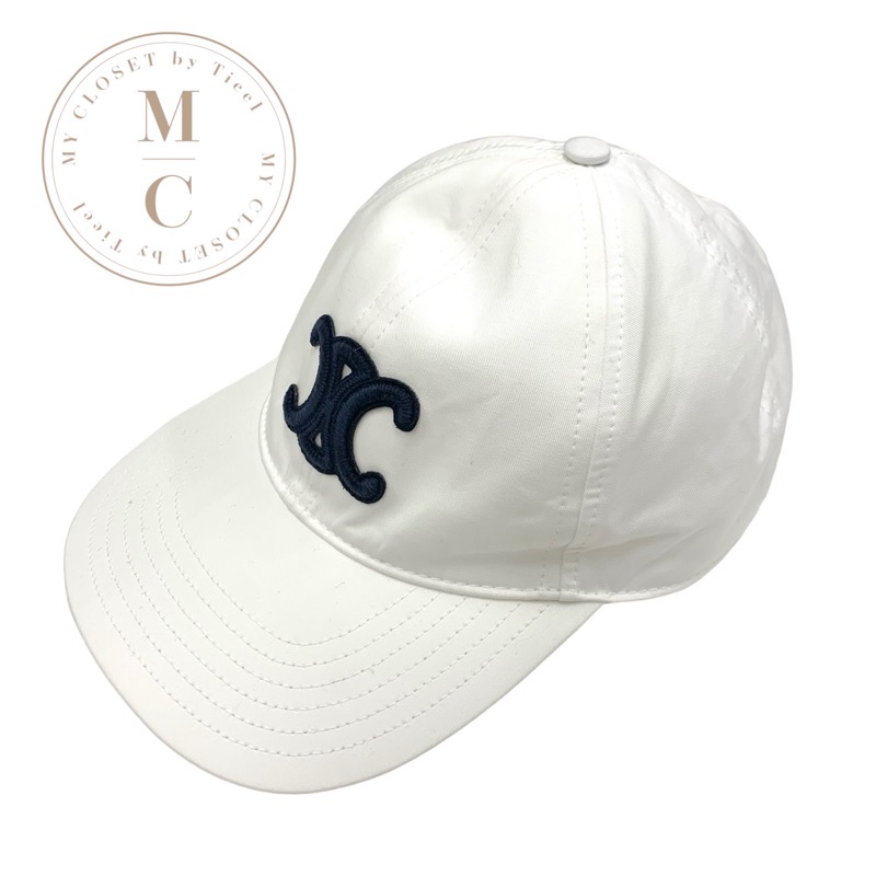 CELINE セリーヌ キャップ 帽子 ネイビー ベージュ バイカラー CELINE セリーヌ キャップ 帽子 ネイビー ベージュ バイカラー