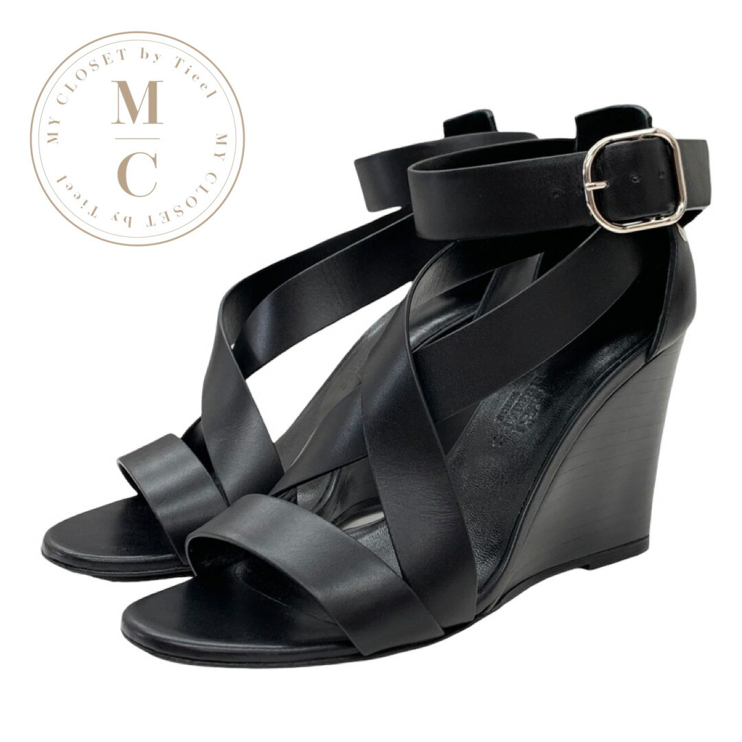 美品✨HERMES エルメス　オープントゥ　サンダル　レザー　イズミール　37 HERMES エルメス サンダル Izmir イズミール H041141ZH メンズ レザー