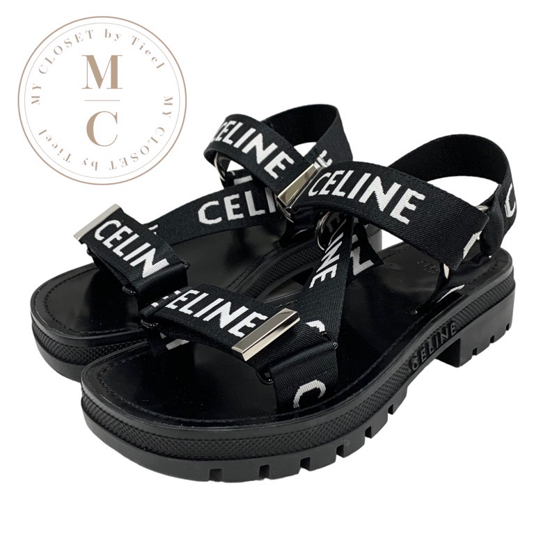 楽天市場】CELINE セリーヌ スライドサンダル Triomphe トリオンフ