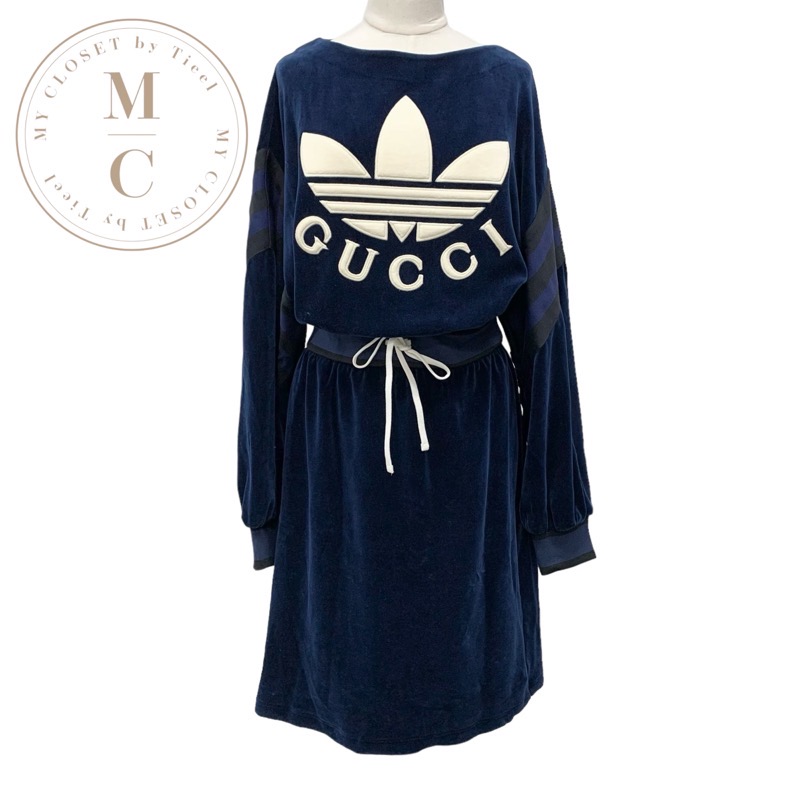 GUCCI ネイビー 半袖ワンピース【最終値下げ】 GUCCI ネイビー 半袖ワンピース【最終値下げ】