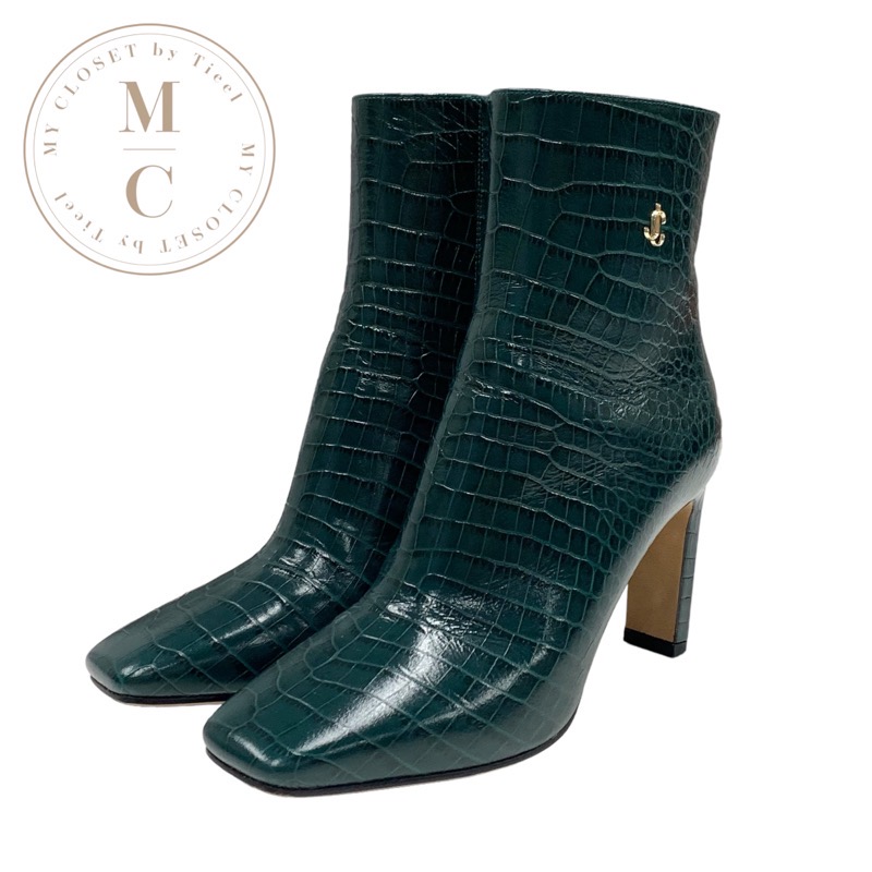 Jimmy Choo　ロングブーツ ヒール8cm サイズ38 超目玉枠】 ブラック（黒）系 Jimmy Choo(ジミーチュウ) ロング