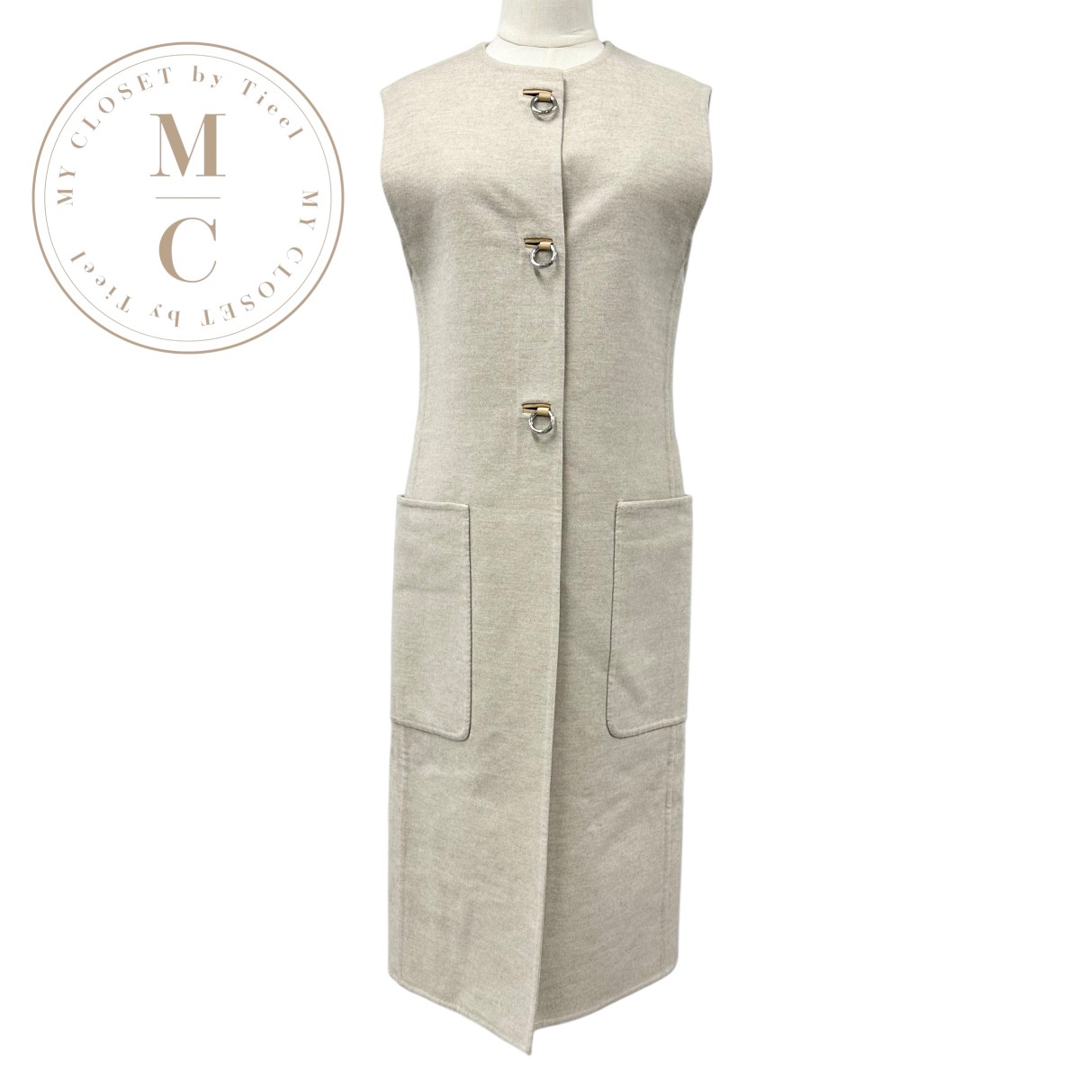 楽天市場】HERMES エルメス ジレ ロング ベルト付 レディース #36