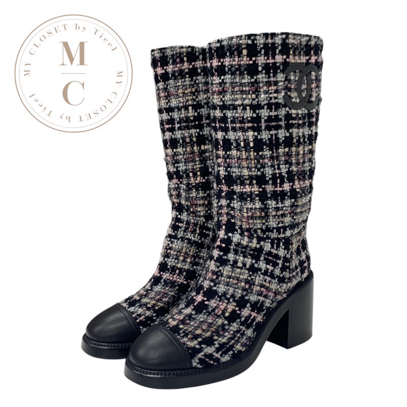 楽天市場】【靴】CHANEL シャネル ココマーク チョコバー ロングブーツ