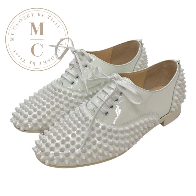 クリスチャンルブタン　バレエシューズ　スタッズ　　オーロラ　ピンク　22 クリスチャンルブタン バレエシューズ スタッズ オーロラ ピンク 22