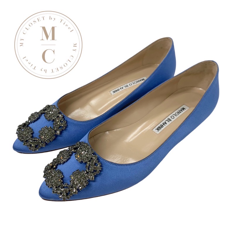 楽天市場】MANOLO BLAHNIK マノロブラニク ハンギシ ビジュー フラット