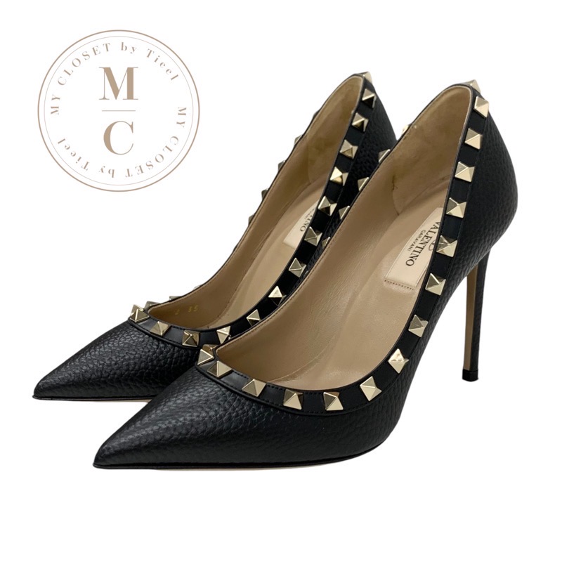 VALENTINO スタッズ付きハイヒール 黒/ベージュ 楽天市場】ヴァレンティノ VALENTINO パンプス 靴 シューズ ロック