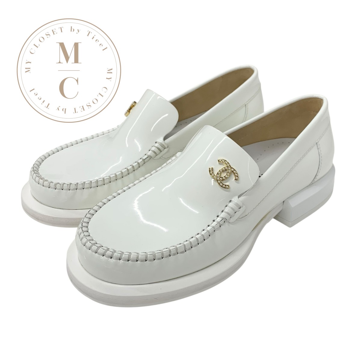 シャネル CHANEL ローファー 革靴 靴 シューズ レザー ホワイト 白 ゴールド ココマーク 楽天市場】シャネル CHANEL ローファー 革靴 靴 シューズ レザー