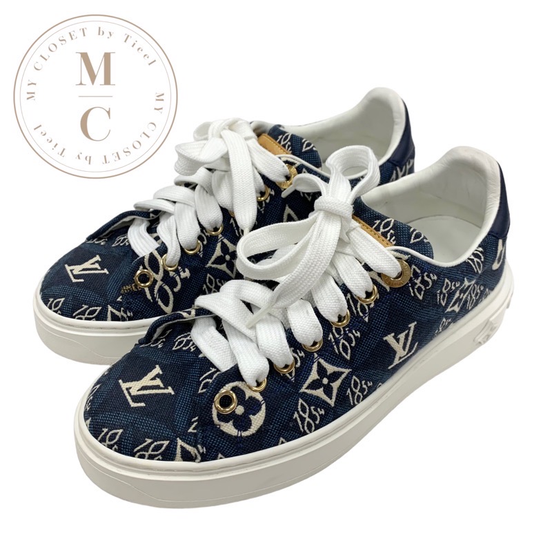 【美品】ルイヴィトンタイムアウトラインスエード スニーカー！ 新品未使用】 ルイヴィトン タイムアウト・ライン スニーカー