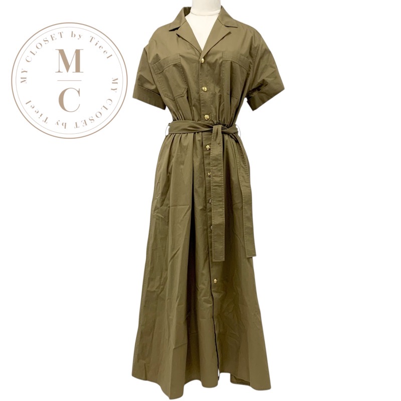 楽天市場】CELINE セリーヌ Cotton Twill Trapeze Mini Dress シャツ