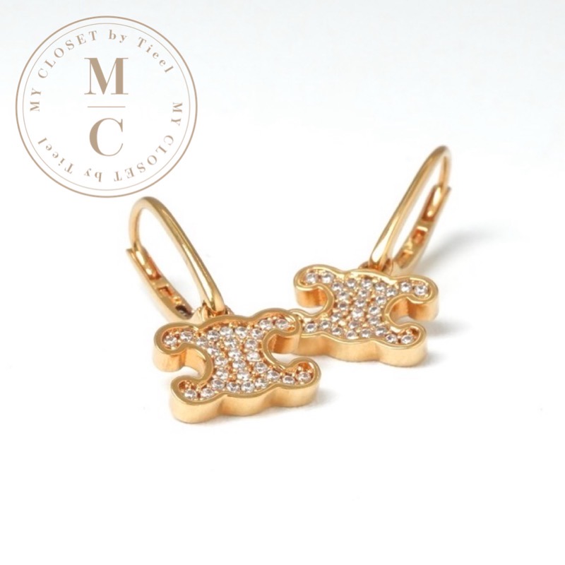 CELINE ゴールド ノットスモールフープピアス CELINE◇ノット スモール フープ ピアス gold【送料関税込