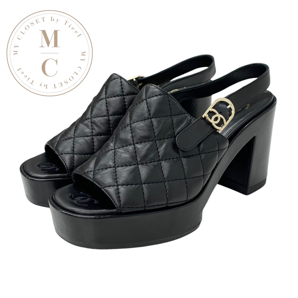 CHANEL 37 ブラックレザー ミュール CHANEL 37 ブラックレザー ミュール s-l400.jpg