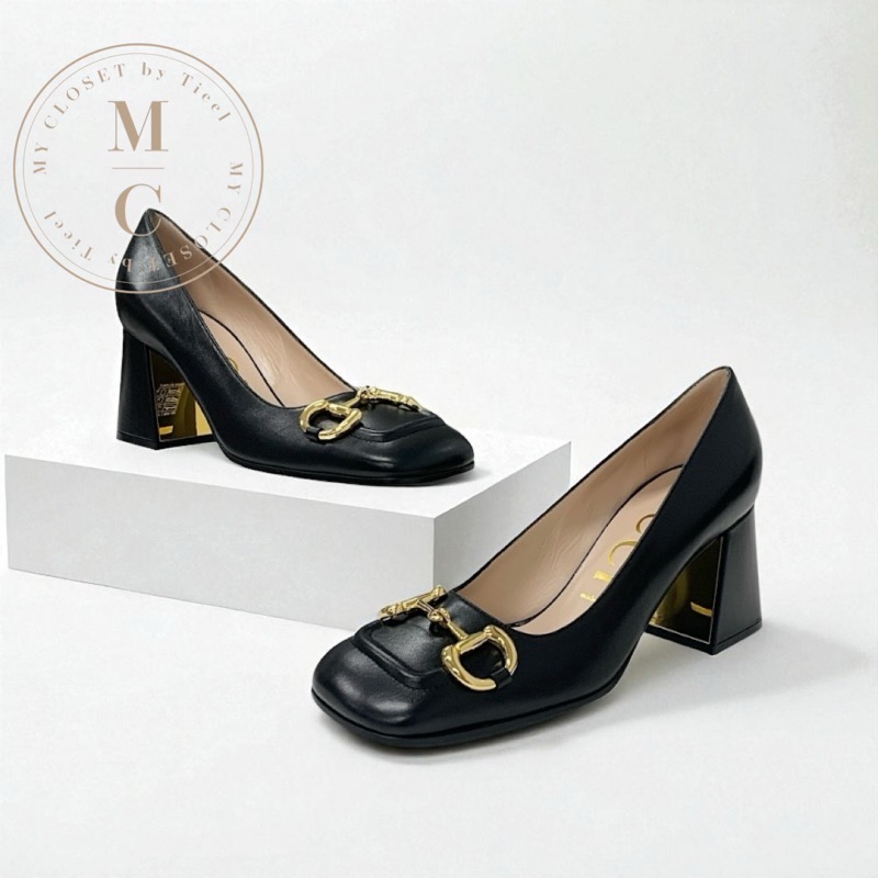 楽天市場】GUCCI グッチ ホースビット レザー パンプス 表記サイズ35