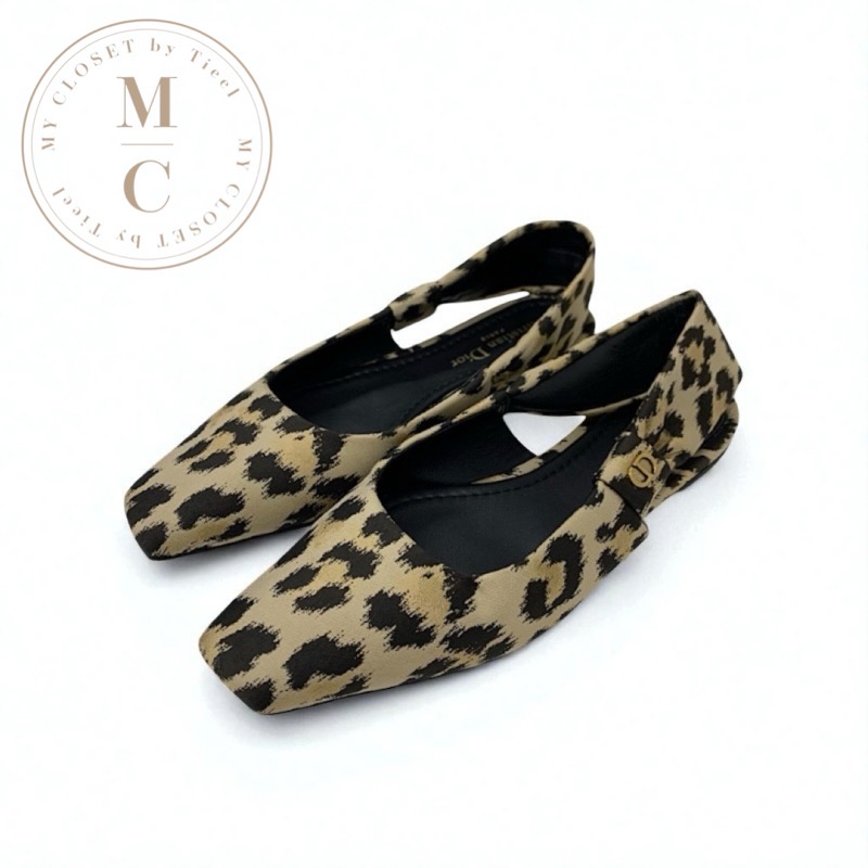 1円 クリスチャンディオール レオパード フラットシューズ パンプス size35 1/2 HU450 1円 クリスチャンディオール レオパード フラットシューズ パンプス