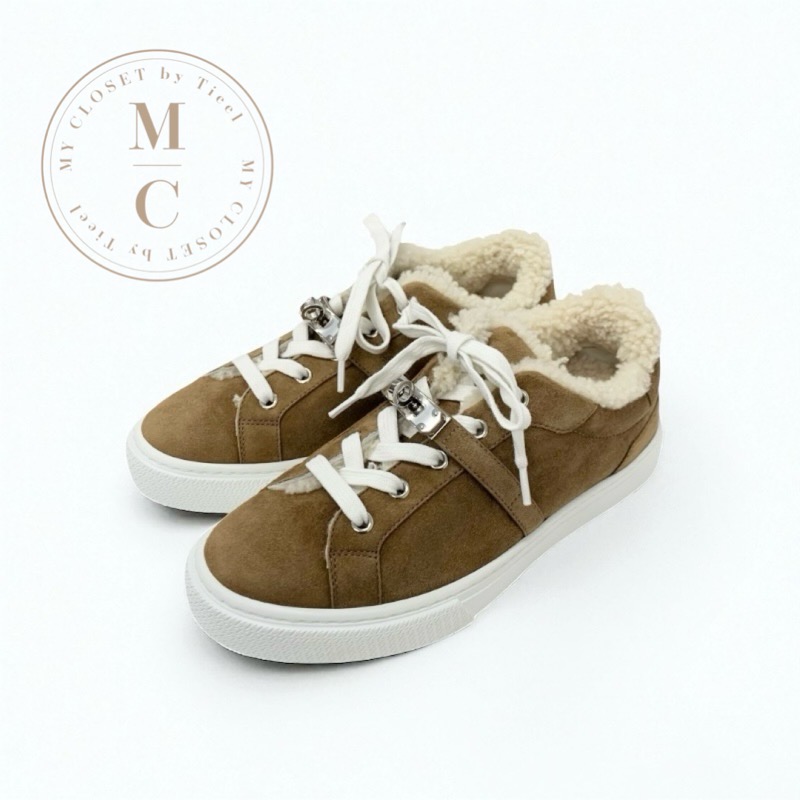 楽天市場】HERMES エルメス デイ スニーカー ケリー金具 ムートン #36