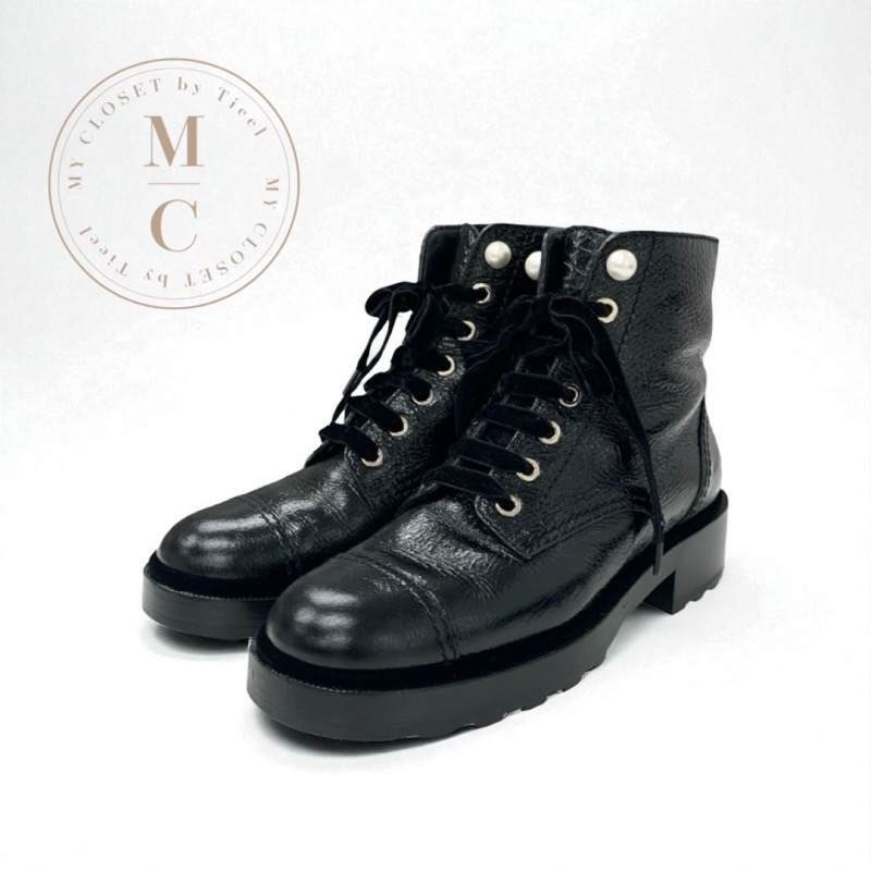 楽天市場】シャネル ショートブーツ ロゴ刺繍 35Cサイズ 約22.5cm