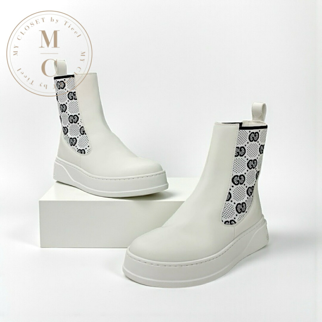 グッチ GUCCI GGスプリーム ブーツ ショートブーツ 靴 シューズ レザー ファブリック ホワイト 白 未使用 ロゴ サイドゴアブーツ 楽天市場】グッチ GUCCI GGスプリーム ブーツ ショートブーツ 靴