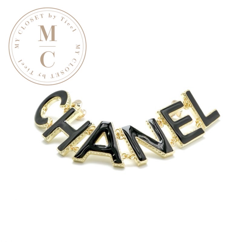 シャネル CHANEL ブローチ コサージュ ゴールド ブラック ピンブローチ ロゴ