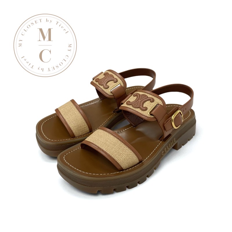 楽天市場】CELINE セリーヌ スライドサンダル Triomphe トリオンフ