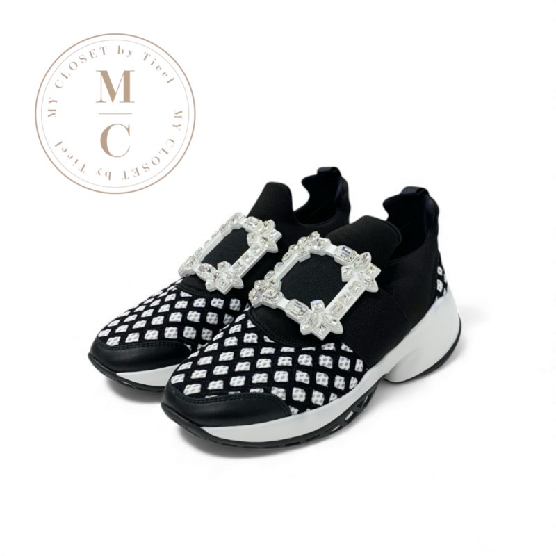 高級 ロジェヴィヴィエ ヴィヴラン スニーカー ビジュー バックル 37 黒 高級 ロジェヴィヴィエ ヴィヴラン スニーカー ビジュー バックル 37