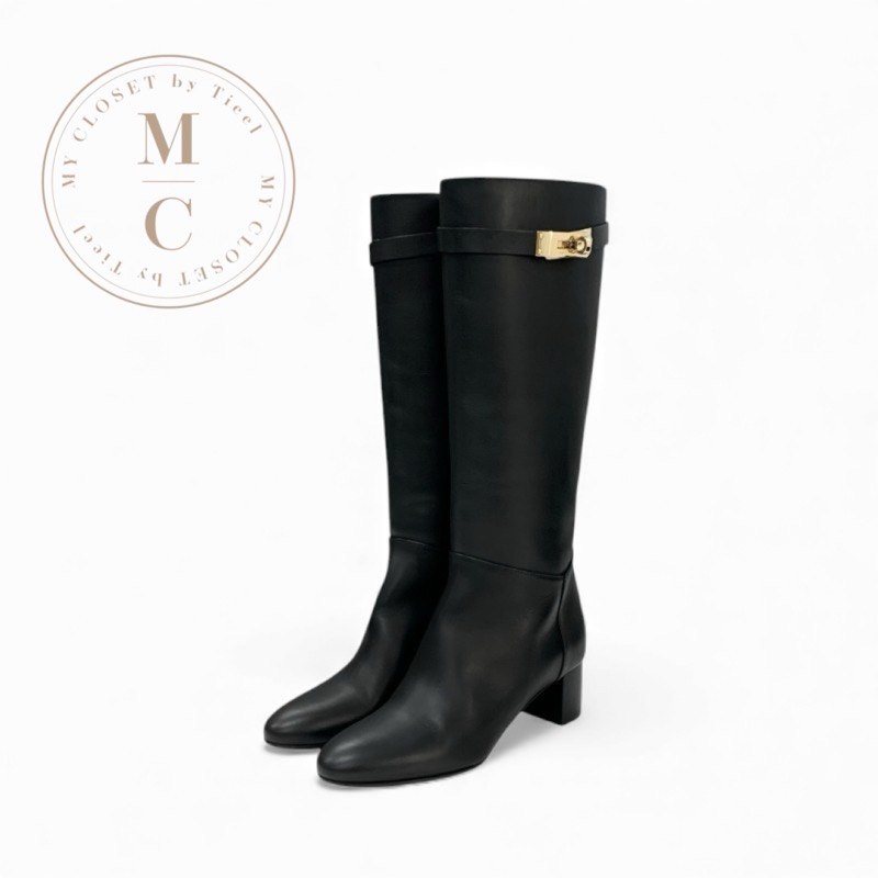 楽天市場】エルメス ロングブーツ フォリー 60 レザーブーツ