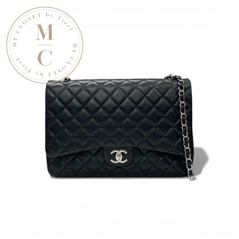 シャネル CHANEL バッグ ショルダーバッグ ブラック シルバー ココマーク マトラッセ34 チェーン ダブルフラップ｜My Closet by Tieel