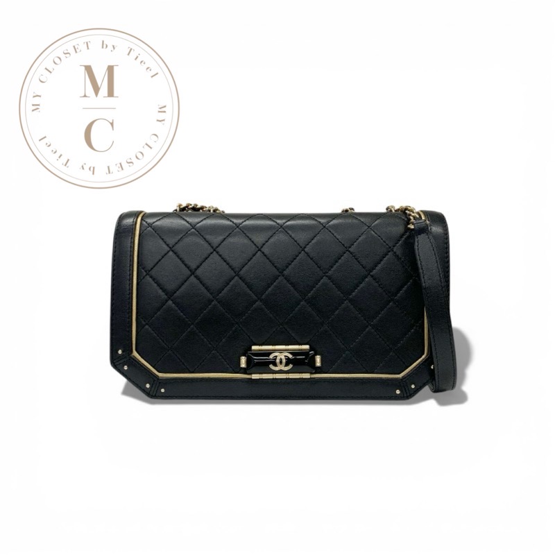 シャネル CHANEL 御徒面子 ショルダーバッグ 黒いこと ゴールド マトラッセ シングル下げ翼 ココマーク チェーン店 レディースバッグ-バッグ