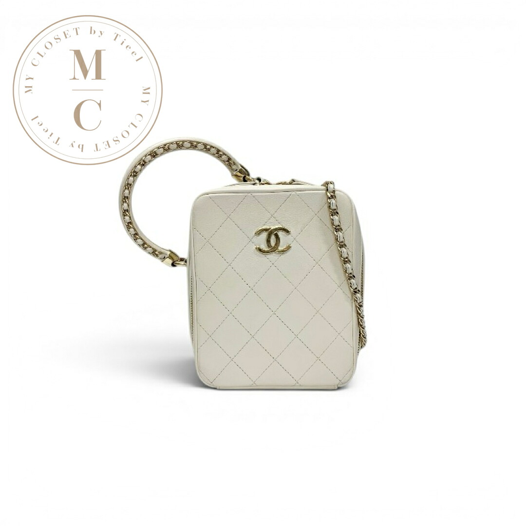 シャネル CHANEL 御徒面子 ショルダーバッグ 子ヒツジ素はだ 白いこと 白 ゴールド ココマーク マトラッセ チェーン店 2way ハンドバック